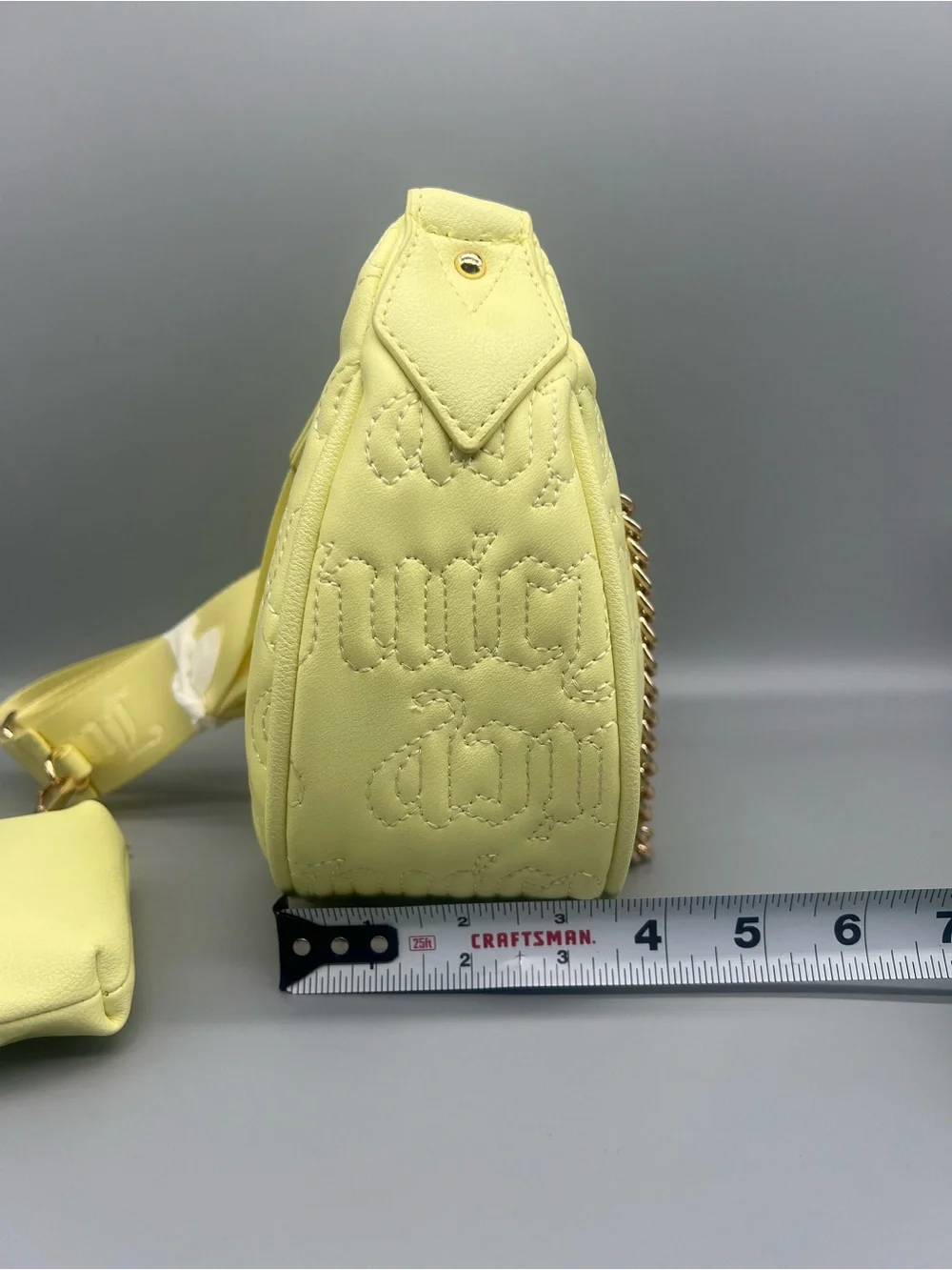 Juicy couture juicy puff halfmoon crossbody purse